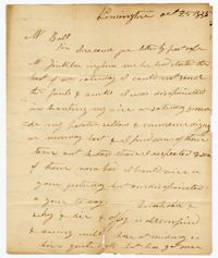 Letter from Kensington Plantation Overseer James Coward to John Ball, October 25, 1833