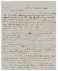 Letter from Kate Tabor to Julia Ball, October 25, 1848