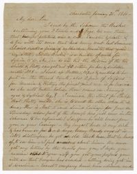 Letter from Elizabeth Poyas Ball to her Son William Ball, January 21, 1861