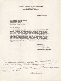 Letter from Esau Jenkins to Thomas R. Waring, December 4, 1968