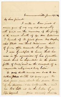 Letter from Pastor Howe to William Ball, June 29, 1880