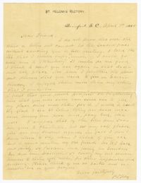 Letter from P.D. Hay to William Ball, April 1, 1885