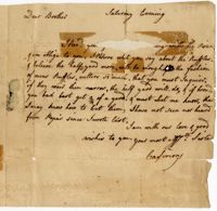 Letter from Caroline Simons to her Brother John Ball, 1775