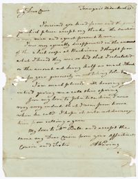 Letter from A. Waring to her Cousin John Ball, March 23