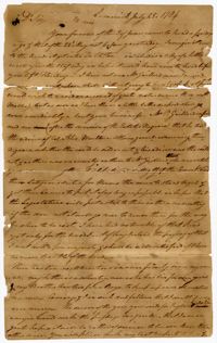 Letter from Elias Ball III, July 25, 1784