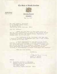 Letter from Daniel R. McLeod to Esau Jenkins, May 31, 1971