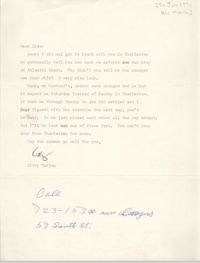 Correspondence Between Kitty Terjen and Esau Jenkins, June 1971