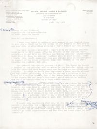 Letter from Jean Hoefer Toal, April 11, 1972