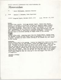 Memorandum from Bernice V. Robinson to Robert Williamson, November 30, 1970