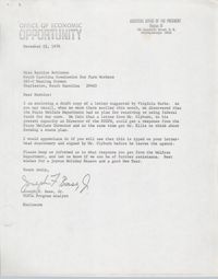 Letter from Joseph F. Bass, Jr. to Bernice Robinson, December 22, 1970
