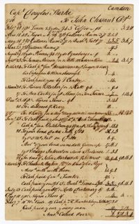 Account Statements from Captain Douglas Starke to John Chesnut, 1786
