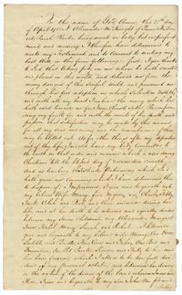 The Last Will and Testament of Alexander M. Knight, 1788