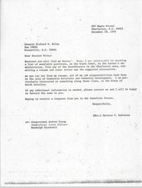 Letter from Bernice V. Robinson to Richard W. Riley, December 28, 1976