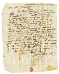 Letter to Harold Cranston from James Vidal, November 29, 1850
