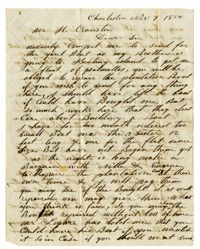 Letter to Harold Cranston from James Vidal, November 7, 1850
