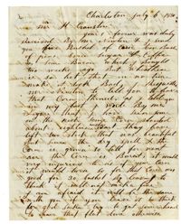 Letter to Harold Cranston from James Vidal, July 6, 1850, Part One