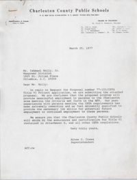 Letter from Alton C. Crews to Ishmael Holly, Jr., March 25, 1977