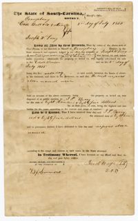 Bill of Sale for the Enslaved Woman Sary and her Children from Joseph W. Larry to John P. Berry, 1855