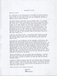 Letter from Bernice Robinson to Reverend Blake, September 18, 1974