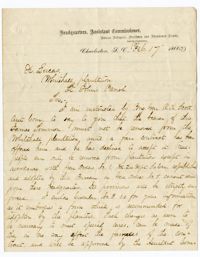 Letter from the Bureau of Refugees, Freedmen and Abandoned Lands, 1866
