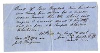 Receipt for the Purchase of the Enslaved Woman Charlotte, 1856