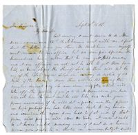 Letter to Burr Ragsdale from C.B. Jones, September 1856