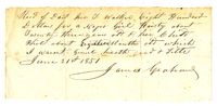 Payment Received for an Enslaved Woman and her Child, 1851