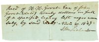 Payment Received for the Enslaved Woman Saly, 1847