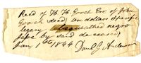 Receipt for the Enslaved Person Jesse Bequeathed to John Gooch's Children, 1844