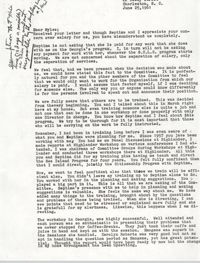 Letter from Bernice Robinson to Myles Horton, June 25, 1961