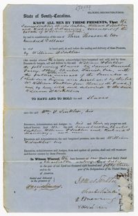 Bill of Sale for Seven Enslaved Persons Sold to William H. Sinkler by the Executors of the Estate for William Sinkler, 1853
