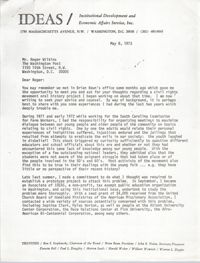 Letter from Bernice Robinson to Roger Wilkins, May 8, 1973