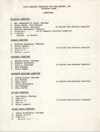 SCCFW Governing Board Committees, 1972
