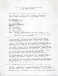 Citizen Committee of Charleston County, Minutes, December 4, 1975