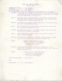 Order for House Blessing, March 5, 1967