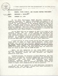 NAACP Memorandum, January 18, 1990
