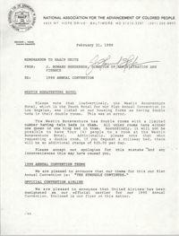 NAACP Memorandum, February 21, 1990