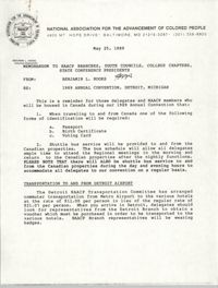 NAACP Memorandum, May 30, 1989
