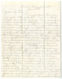 Letter from Emma Pringle Alston to Charles Alston, June 18, 1862