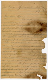 Letter from Susan Pringle Alston to Charles Alston, July 12, 1862