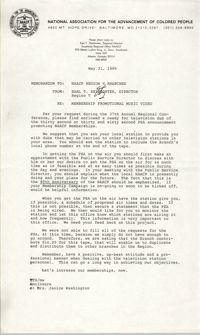 NAACP Memorandum, May 31, 1989