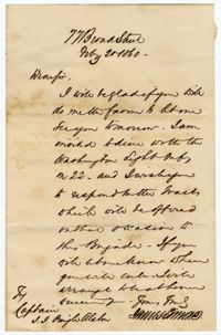 Letter from James Simons to John Julius Pringle Alston, February 20, 1860