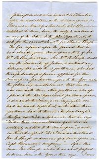 Letter from Charles Alston to Mary Alston Pringle, 1861