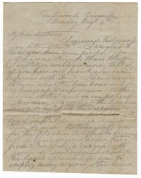 Letter from Emma Pringle Alston to Charles Alston, August 4, 1862