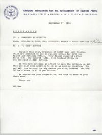 NAACP Memorandum, September 17, 1984