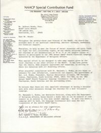 NAACP Special Contribution Fund Memorandum, September 17, 1982