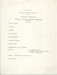 Agenda, General Membership Meeting of the Charleston Branch of the NAACP, June 29, 1983