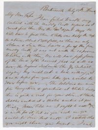Letter from Joseph Pringle Alston to Charles Alston, July 13, 1865