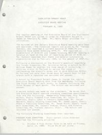 Minutes, Charleston Branch of the NAACP Executive Board Meeting, February 8, 1989