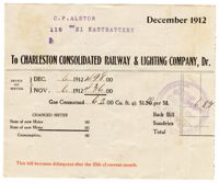 Gas Bill, December 1912